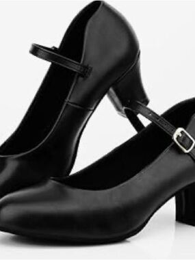 Classic Black Mary Jane Heel - Women's Elegant Character Shoe